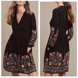 Anthropologie embroidered tunic dress - Small